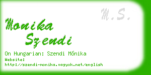 monika szendi business card