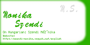 monika szendi business card